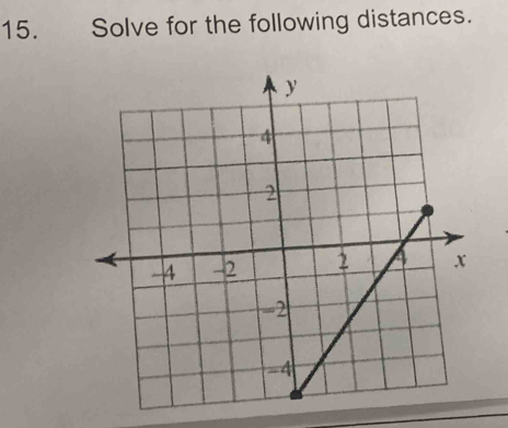 Solve for the following distances.