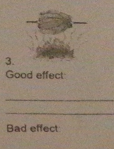 Good effect 
_ 
_ 
Bad effect