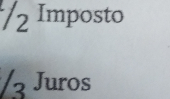 Imposto 
/ Juros