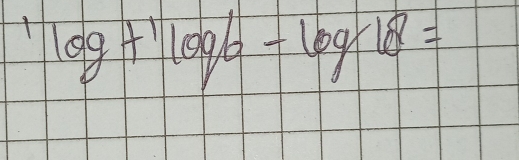 1log +1log 6-log 18=