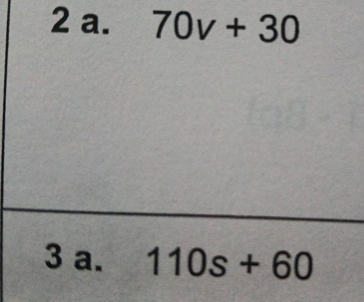 70v+30
3 a.
110s+60