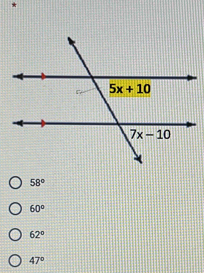 58°
60°
62°
47°