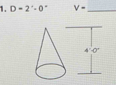 D=2'-0 " V- _