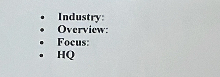 Industry: 
Overview: 
Focus: 
HQ