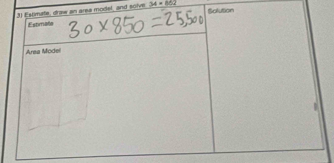 l, and solve 34* 852