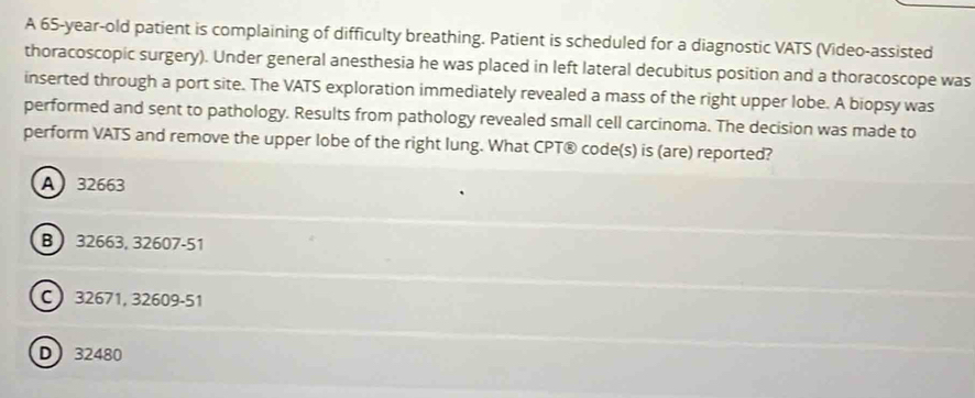 Solved: A 65-year-old patient is complaining of difficulty breathing ...