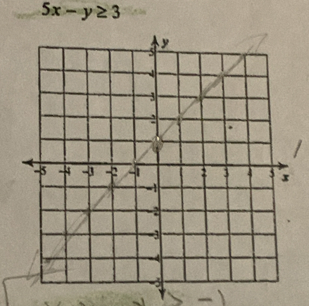 5x-y≥ 3