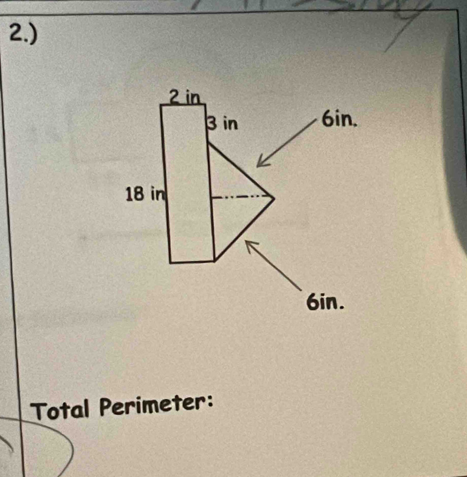 2.) 
Total Perimeter: