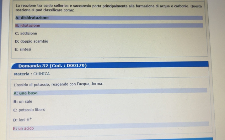 Risolto La Reazione Tra Acido Solforico E Saccarosio Porta 