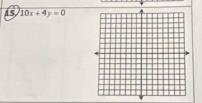 is 10x+4y=0