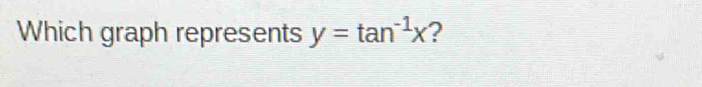 Which graph represents y=tan^(-1)x ?