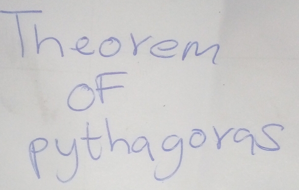 Theorem 
Of 
pythagoras