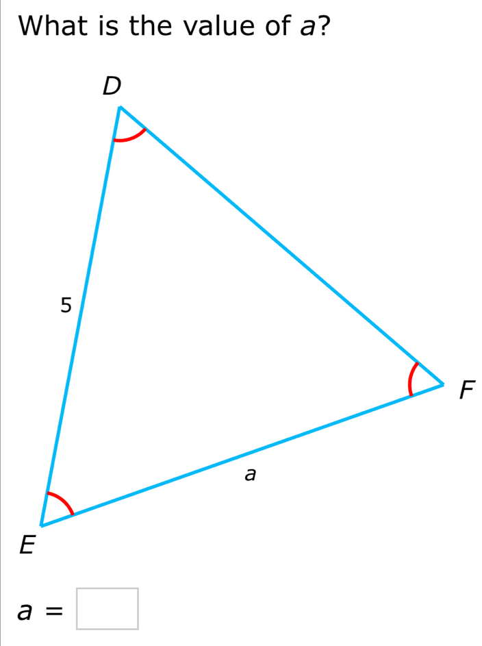 What is the value of a?
a=□