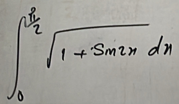 ∈t _0^((frac 3)2)sqrt(1+sin 2x)dx