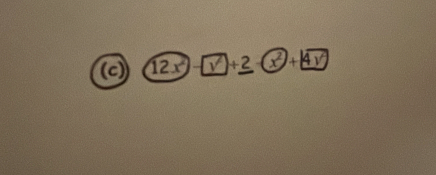 12x)-√ +2 -(x^2+4v)