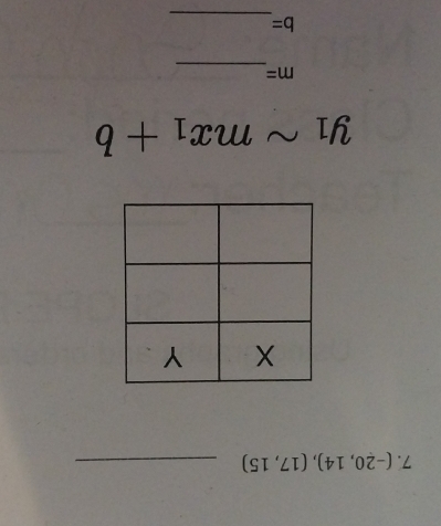 (-20,14),(17,15) _
y_1sim mx_1+b
_
m=
_
b=