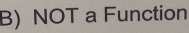 B) NOT a Function