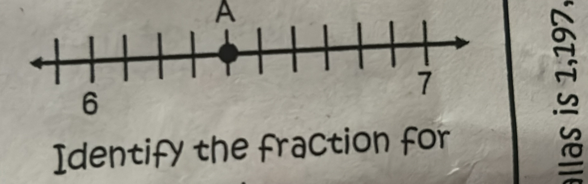 A 
Identify the fraction for