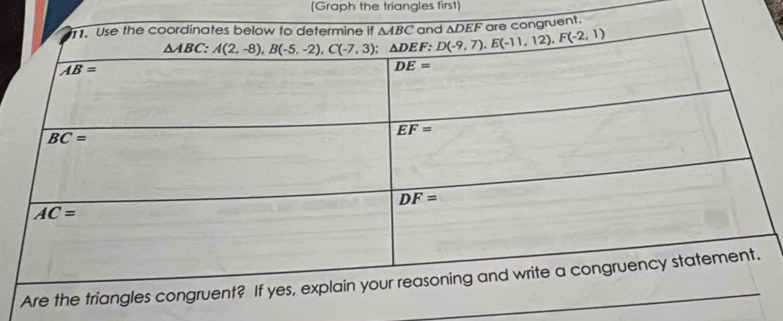 [Graph the triangles first)