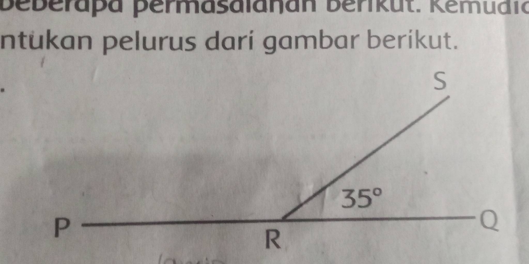 beberapa permasalanan berikut. Kemudić
ntukan pelurus dari gambar berikut.