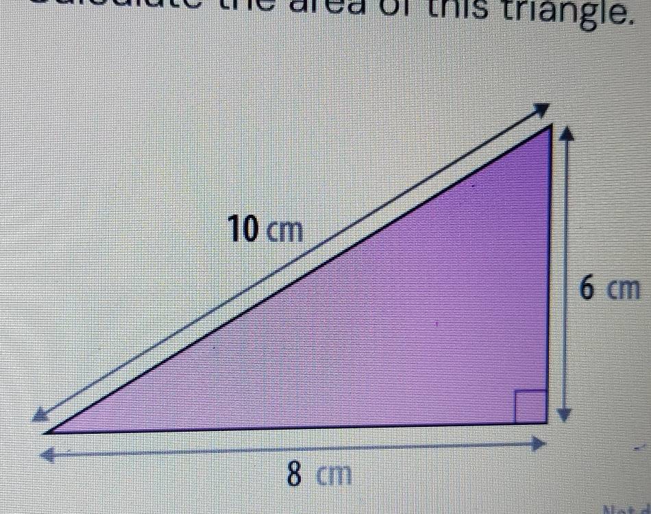 area of this thangle.