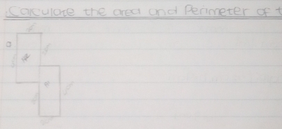 Carculate the crea and Perimeter of t