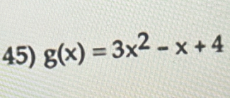 g(x)=3x^2-x+4