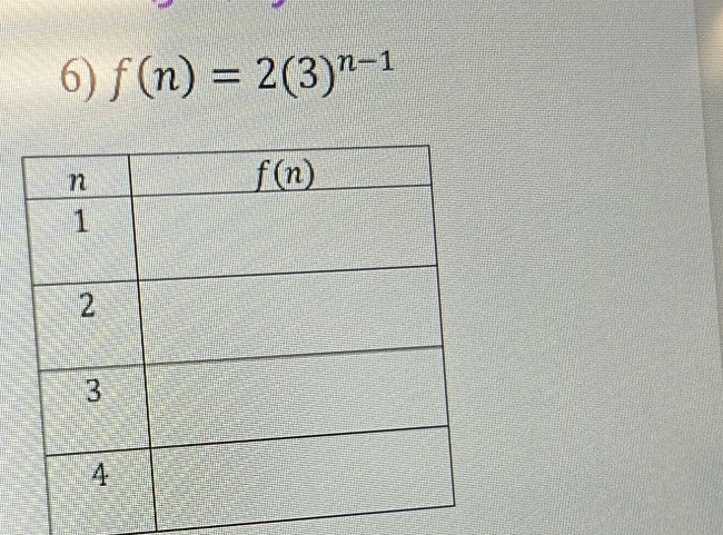 f(n)=2(3)^n-1