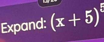 Expand: (x+5)^5