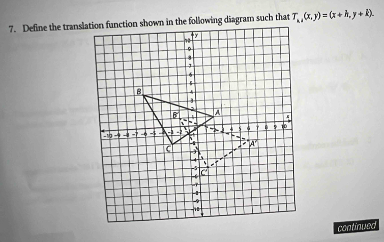 T_k,k(x,y)=(x+h,y+k).
continued