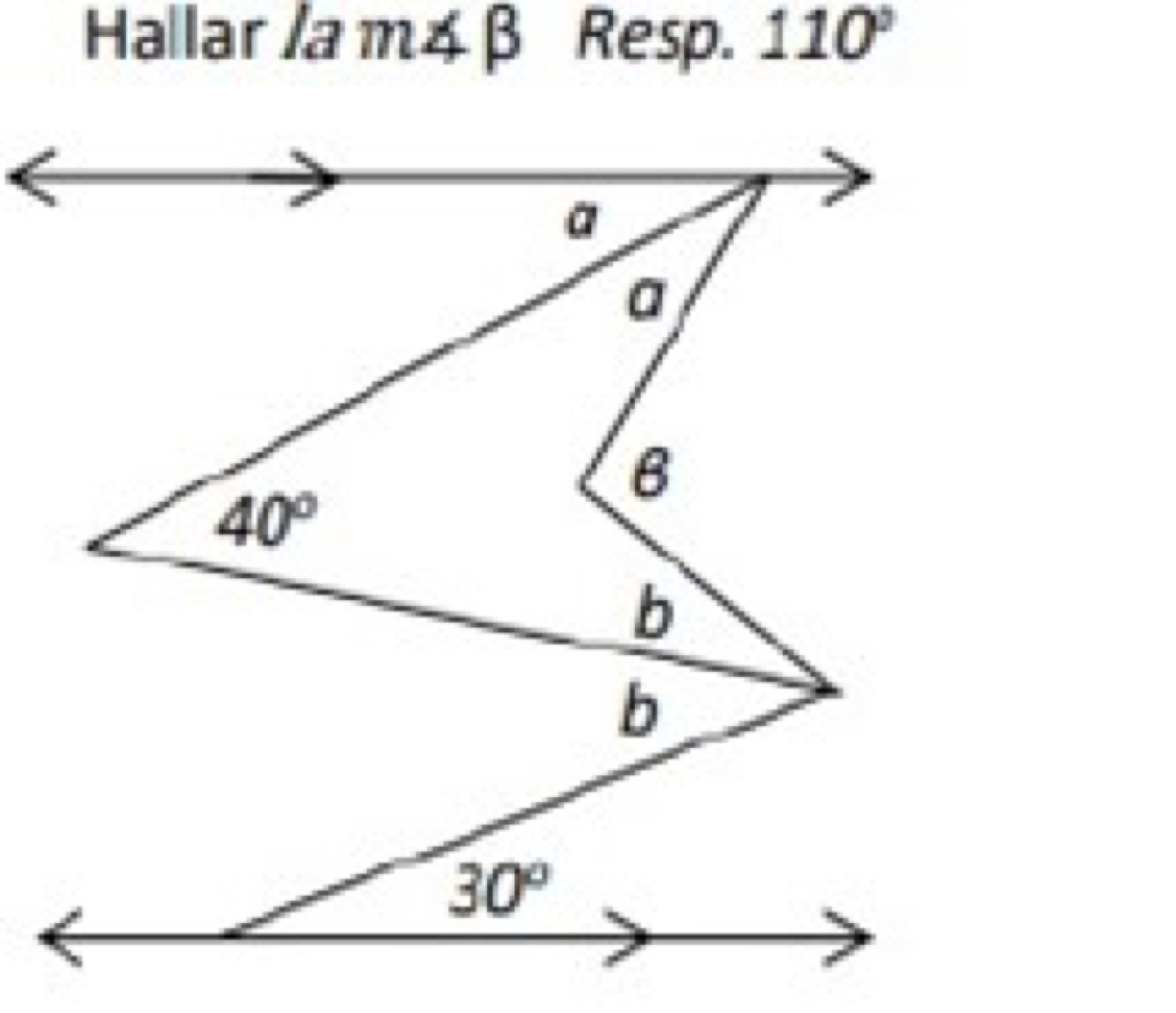 Hallar /a m4β Resp. 110°