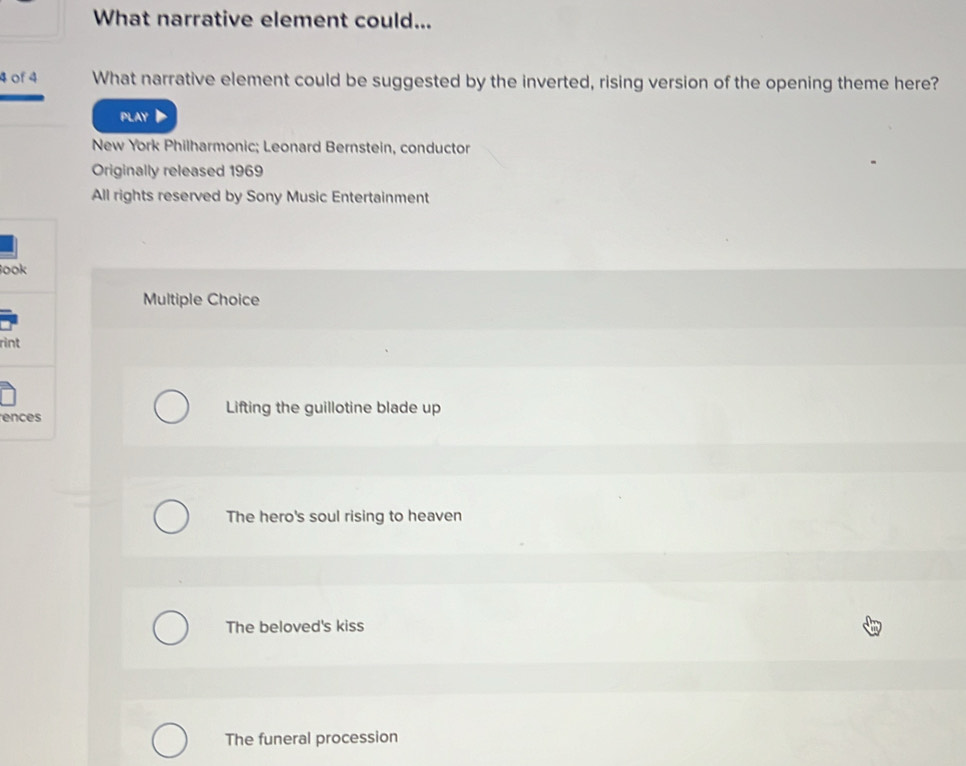 Solved: What narrative element could... 4 of 4 What narrative element ...