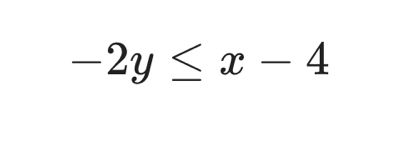 -2y≤ x-4