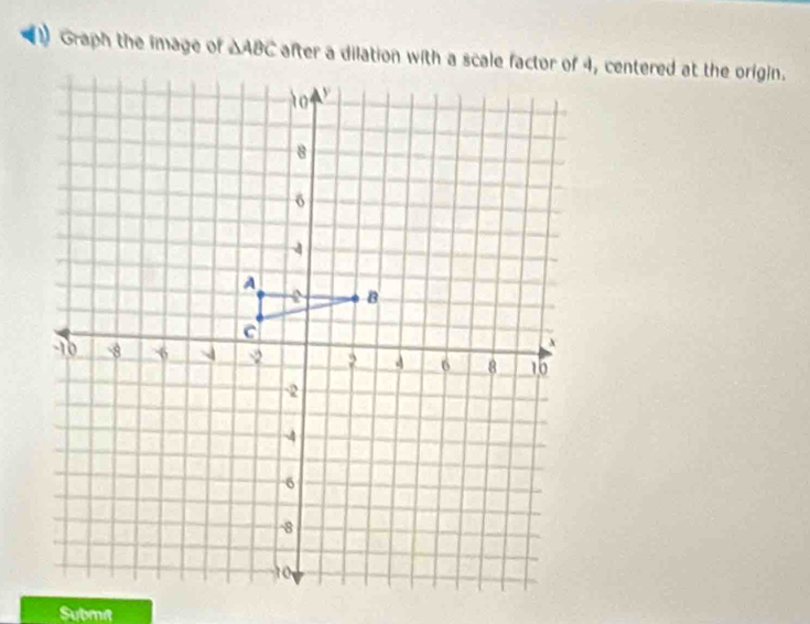 Graph the image of △ ABC
Subme