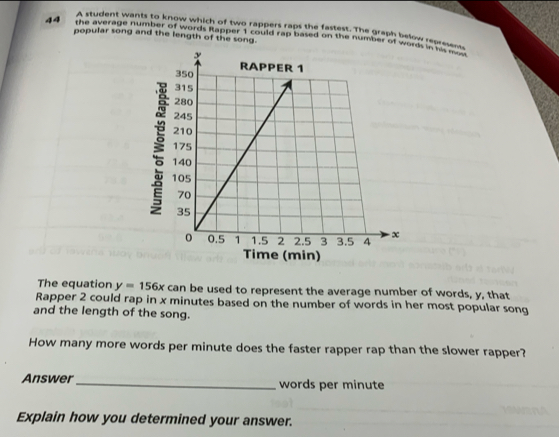 Solved: A student wants to know which of two rappers raps the fastest ...