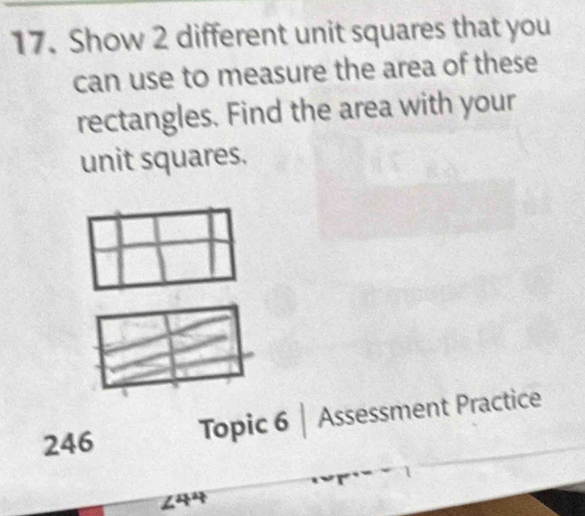 Solved: Show 2 different unit squares that you can use to measure the ...