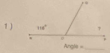 Angle =_