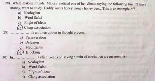 Solved: While making rounds, Majory noticed one of her clients saying ...