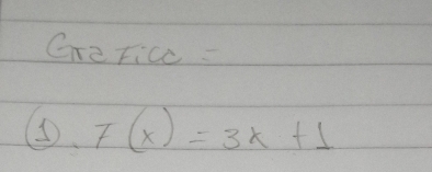 GreFice
F(x)=3x+1