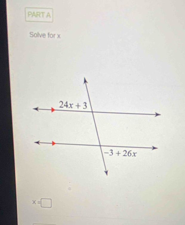 Solve for x
x=□