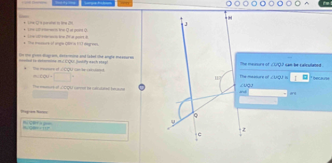 Solved: Lnt Ceras tim bỷ Stp Siempie Prüblem I'm C Gven H Line Q is ...
