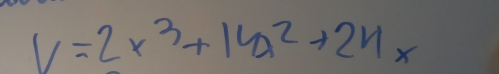 V=2x^3+14x^2+24x