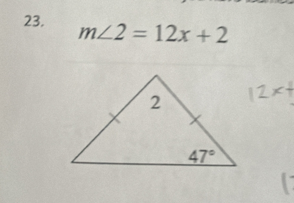 m∠ 2=12x+2