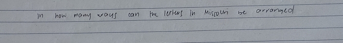 in how many ways can the leriers in Missouri be arranged