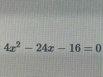 4x^2-24x-16=0