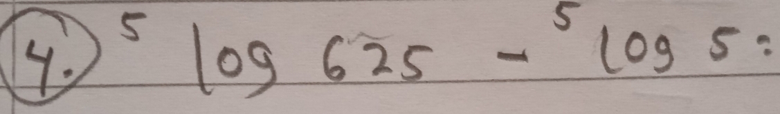 ^5log 625-^5log 5=