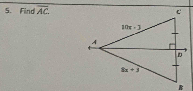 Find overline AC.