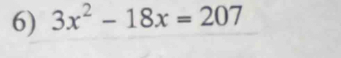 3x^2-18x=207