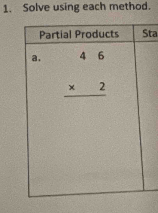 Solve using each method.
ta