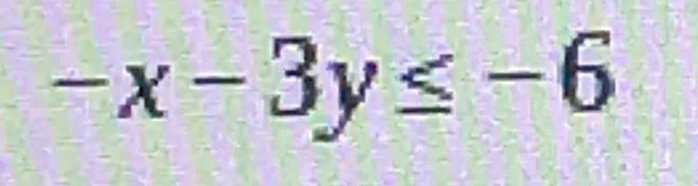 -x-3y≤ -6